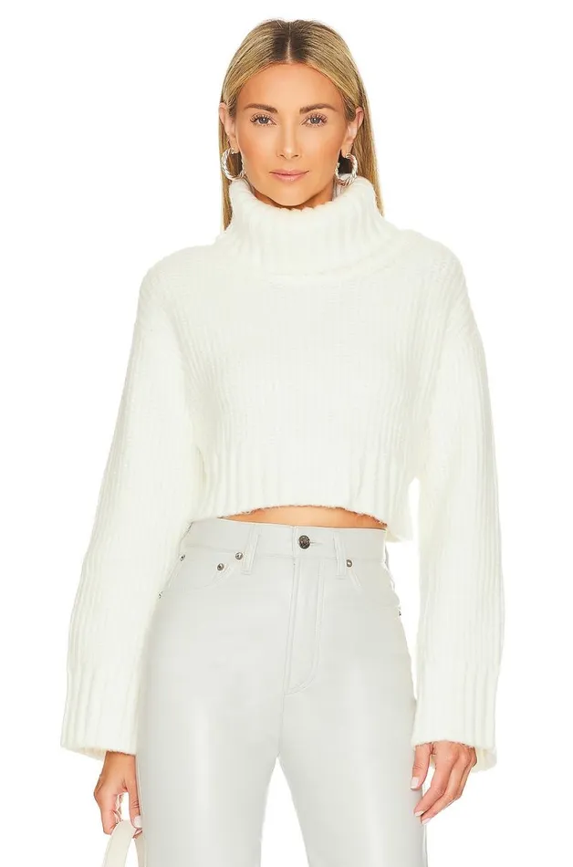 Feya Cropped Pullover Ivory Women Lovers and Friends Sweaters and Knits