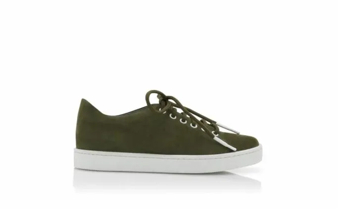 Flats Women Manolo Blahnik SEMANADAKhaki Green Suede Low Cut Sneakers Flats Women Manolo Blahnik SEMANADAKhaki Green Suede Low Cut Sneakers