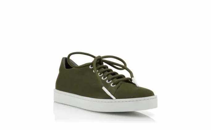 Flats Women Manolo Blahnik SEMANADAKhaki Green Suede Low Cut Sneakers Flats Women Manolo Blahnik SEMANADAKhaki Green Suede Low Cut Sneakers
