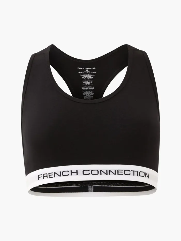 French Connection 2 Pack French Connection Crop Tops Logo BlackGrey Woman Underwear and Socks