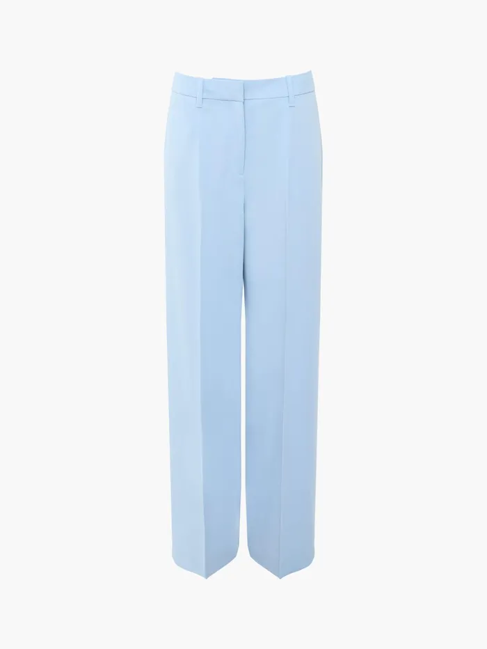 French Connection Angie Tailored Wide Leg Trousers Sky Blue Woman Trousers