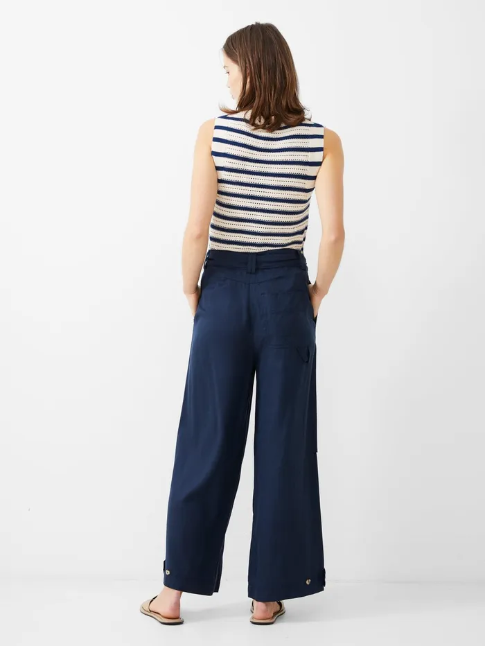 French Connection Elkie Twill Trousers Marine Woman Coords