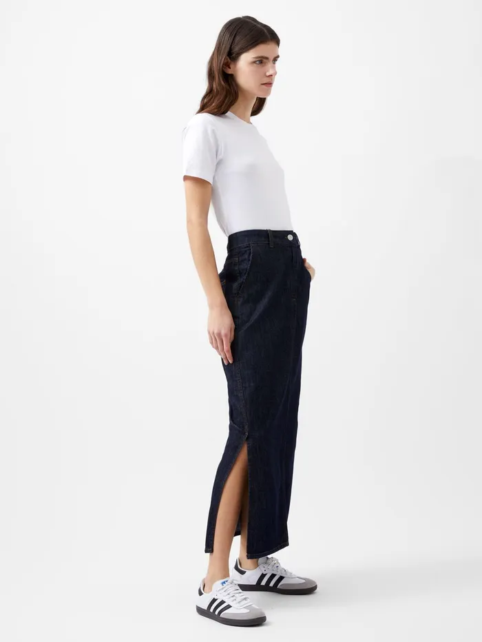 French Connection Finley Denim Maxi Skirt Indigo Woman Coords