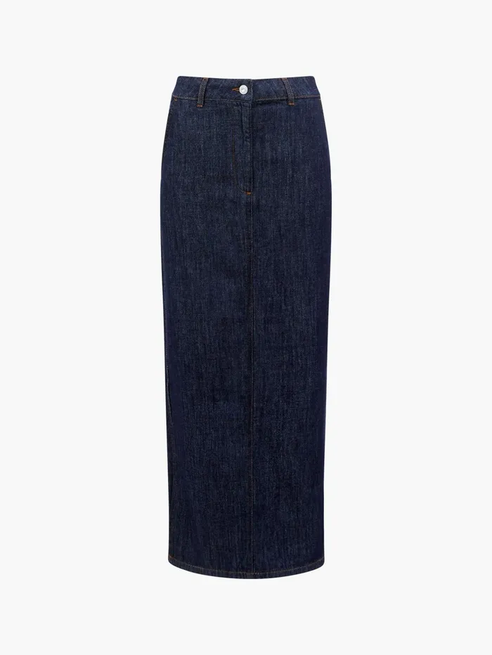 French Connection Finley Denim Maxi Skirt Indigo Woman Coords