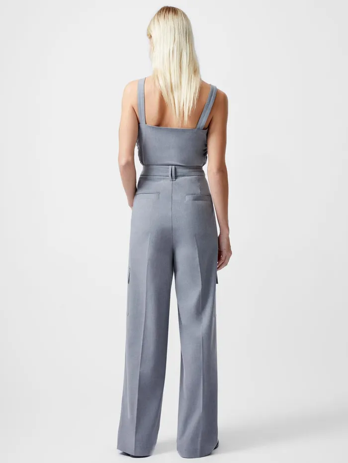French Connection Franklin Barrel Leg Cargo Trousers Grey Woman Trousers