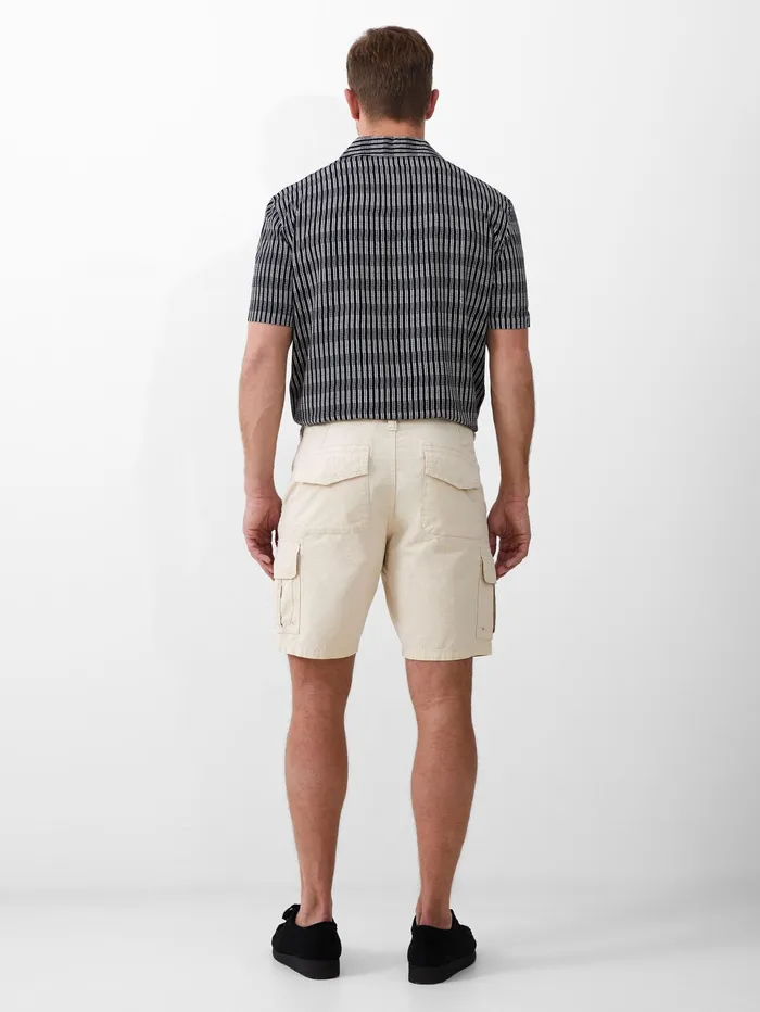 French Connection Horver Viscose Ss MarineEcru Man Shirts French Connection Horver Viscose Ss MarineEcru Man Shirts