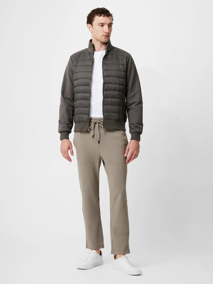 French Connection Hybrid Bomber Jacket Hunter Green Man Coats and Jackets