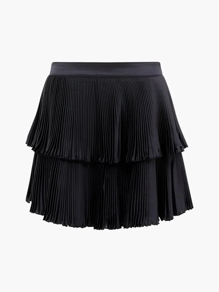 French Connection Ilsa Pleated Mini Skirt Blackout Woman Skirts