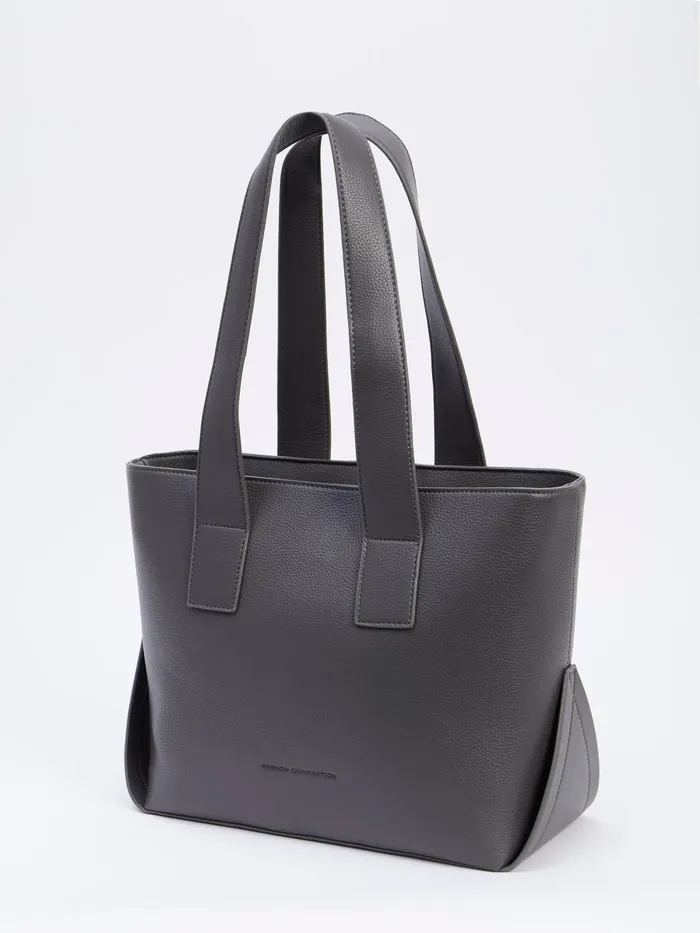 French Connection Jeenaa X Tote Bag Charcoal Woman Bags and Purses