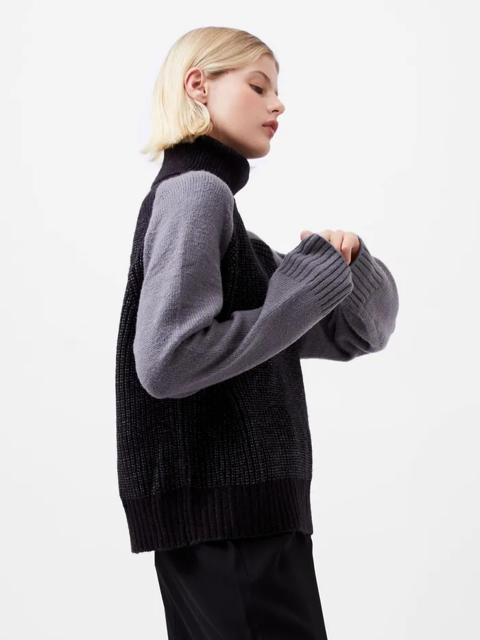 French Connection Kessy High Neck Knit JumperCharcoalWarm Graphite Woman Jumpers and Cardigans French Connection Kessy High Neck Knit JumperCharcoalWarm Graphite Woman Jumpers and Cardigans
