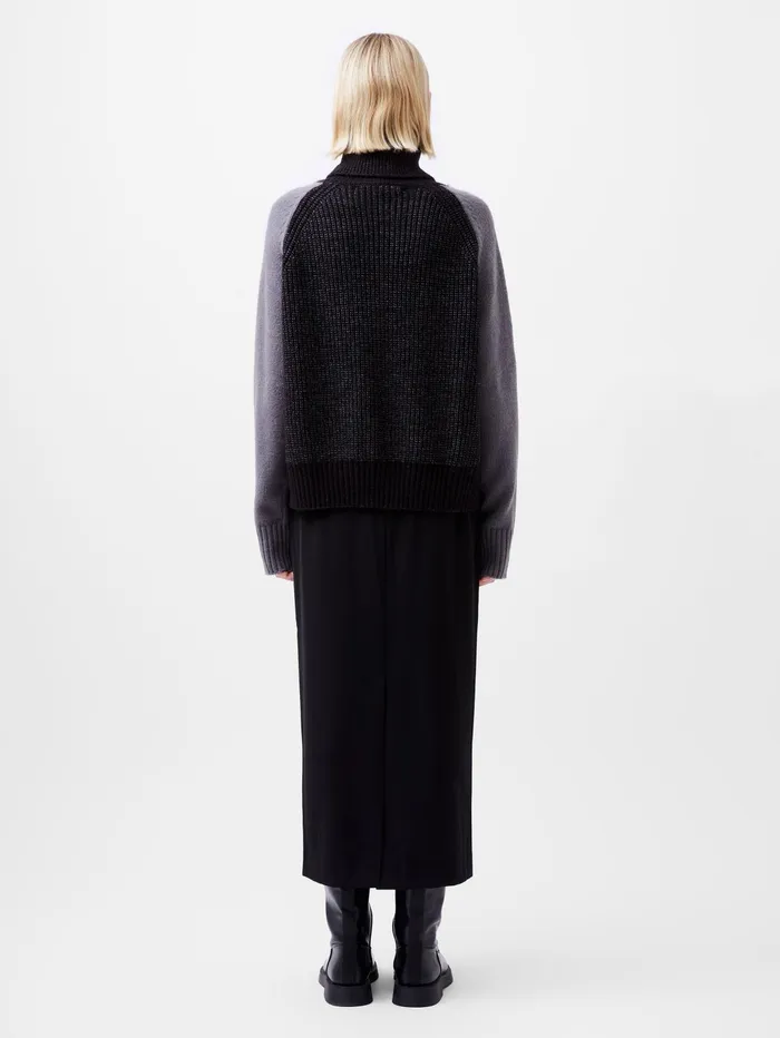 French Connection Kessy High Neck Knit JumperCharcoalWarm Graphite Woman Jumpers and Cardigans