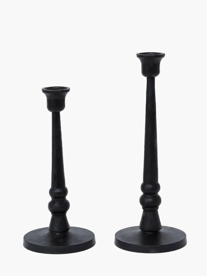 French Connection Large Kala Candle Holder Black Home Home Accessories