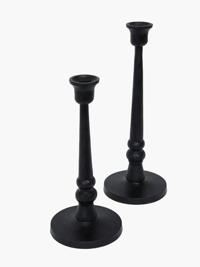 French Connection Large Kala Candle Holder Black Home Home Accessories