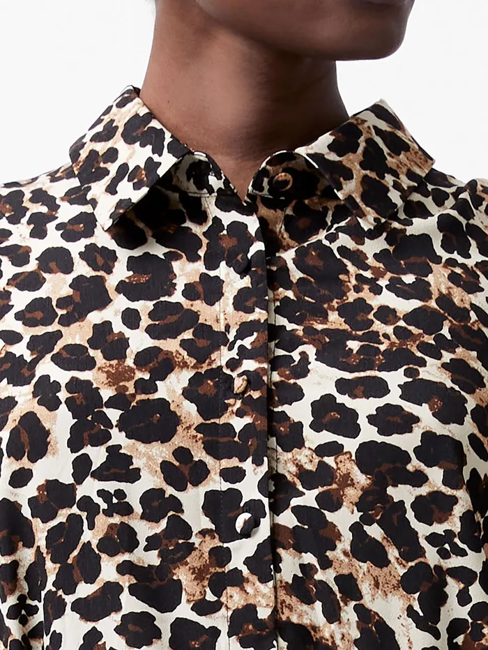 French Connection Leopard Print Swing Dress Multi Woman Dresses