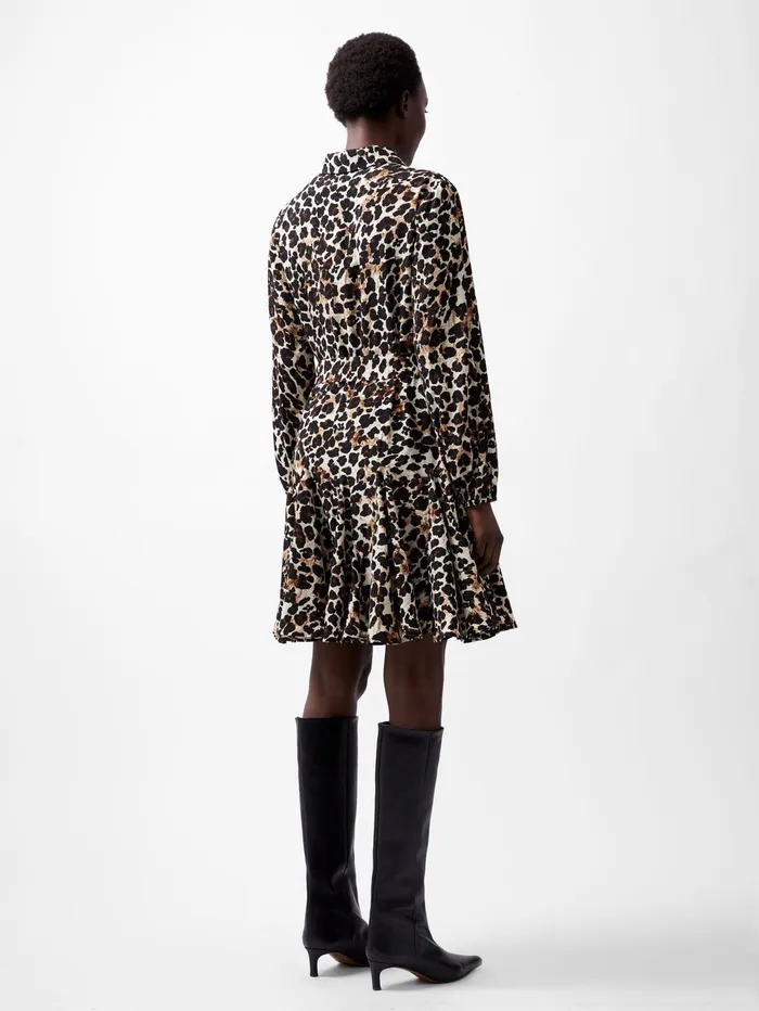 French Connection Leopard Print Swing Dress Multi Woman Dresses