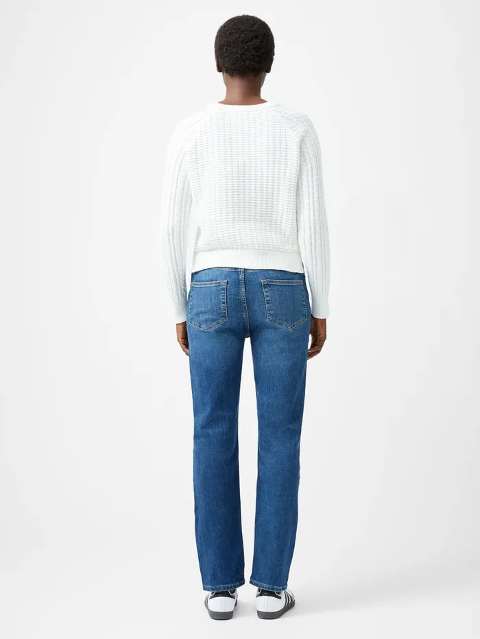 French Connection Mozart Popcorn Cable Knit Jumper Winter White Woman Jumpers and Cardigans