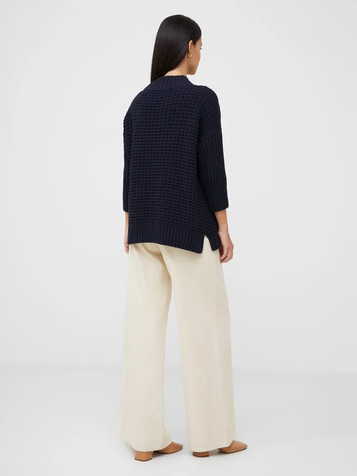 French Connection Mozart Popcorn High Neck Jumper Nocturnal Woman Jumpers and Cardigans