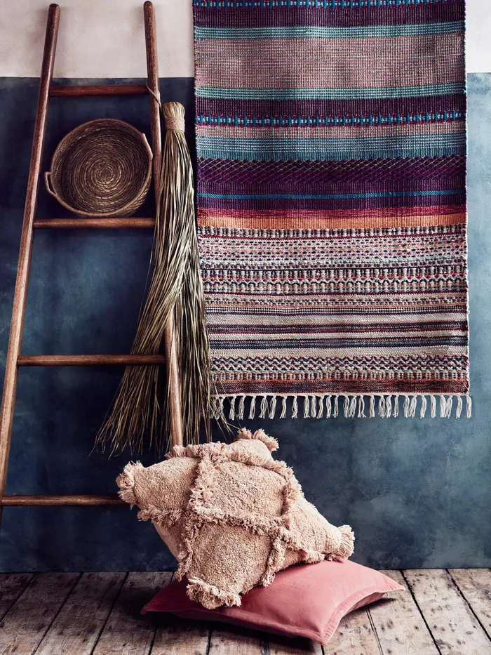 French Connection Rainbow Runner PeachPurple Home Rugs