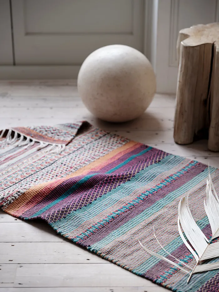 French Connection Rainbow Runner PeachPurple Home Rugs