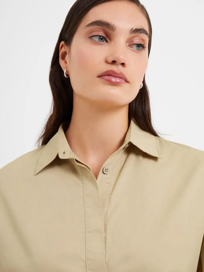French Connection Rhodes Poplin Popover Shirt Woman Tops