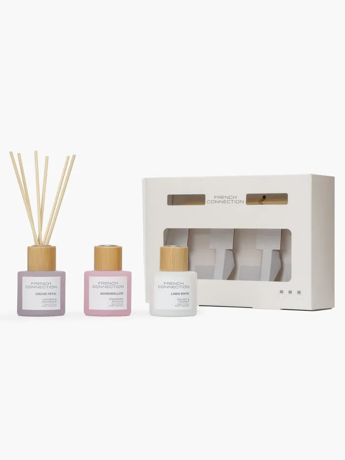 French Connection Serenity Diffuser Set Of 3 Natural Home Home Accessories