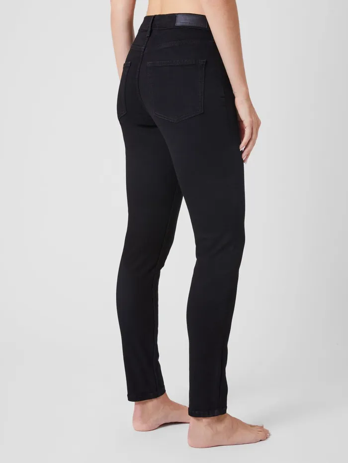 French Connection Soft Stretch Denim High Rise Skinny Jeans 30 Inch Black Woman Trousers