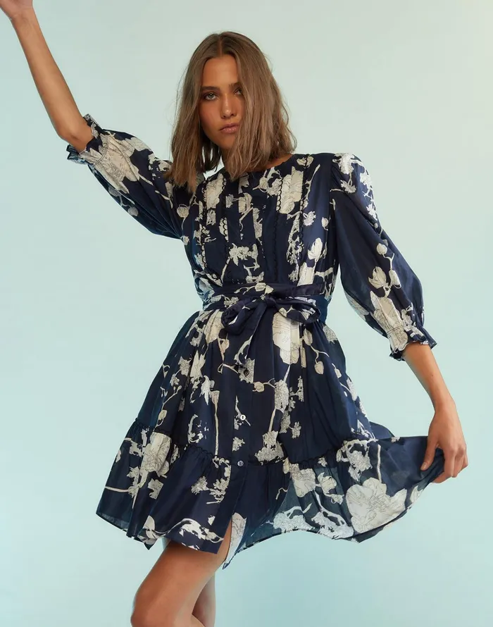 Gaia Dress 8211 Nvywht Women Cynthia Rowley Dresses