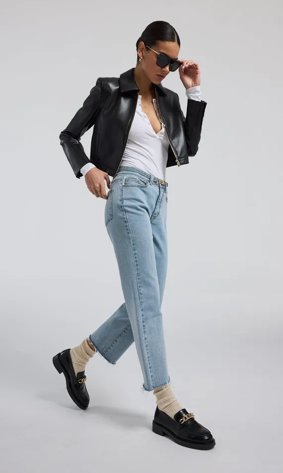 Generation Love Clothing Lola Vegan Leather Jacket Black Women Blazers and Jackets