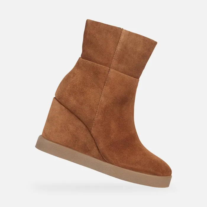 Geox Ankle Boots ELIDEA WEDGE Ankle Boots With Wedge Camel Woman Geox Dark Camel 8211 Woman Geox Ankle Boots ELIDEA WEDGE Ankle Boots With Wedge Camel Woman Geox Dark Camel 8211 Woman