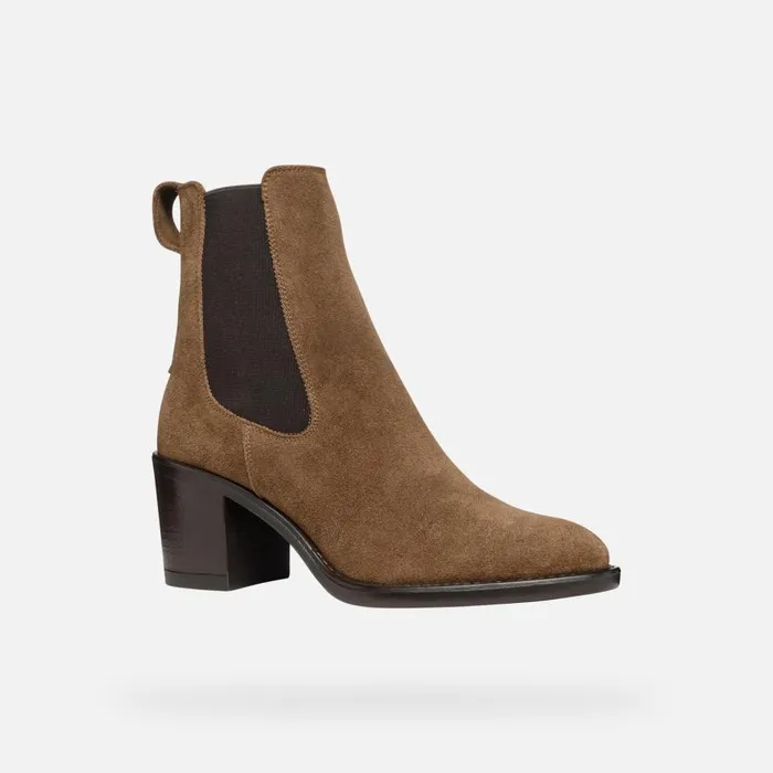 Geox Ankle Boots FARNIA WOMAN Mud Medium Heel Ankle Boots Mud 8211 Woman