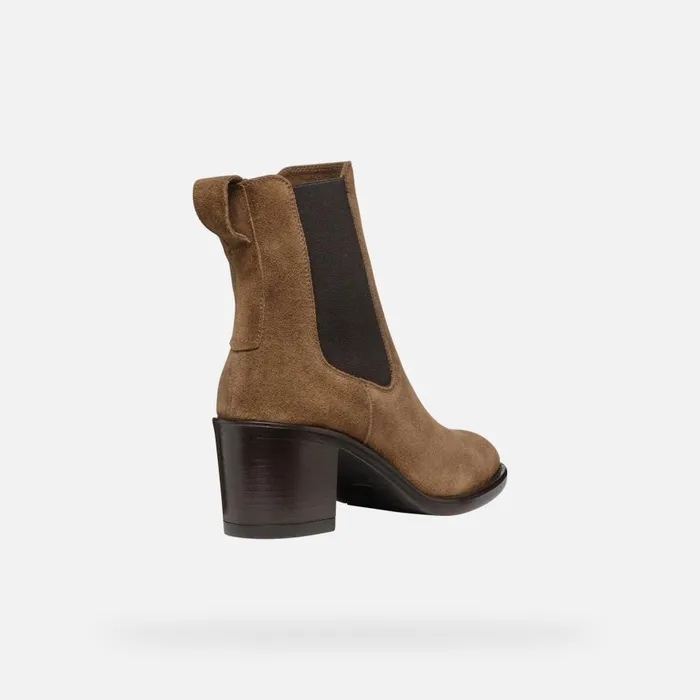 Geox Ankle Boots FARNIA WOMAN Mud Medium Heel Ankle Boots Mud 8211 Woman