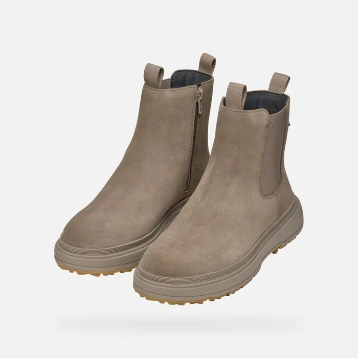 Geox Ankle Boots LAMIDIE GRIP ABX WOMAN Taupe Waterproof Ankle Boots Taupe 8211 Woman