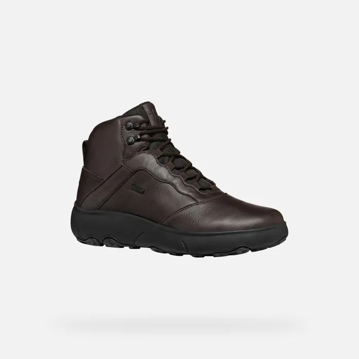 Geox Ankle Boots NEBULA GRIP ABX MAN Coffee Mid Calf Boots Coffee 8211 Man