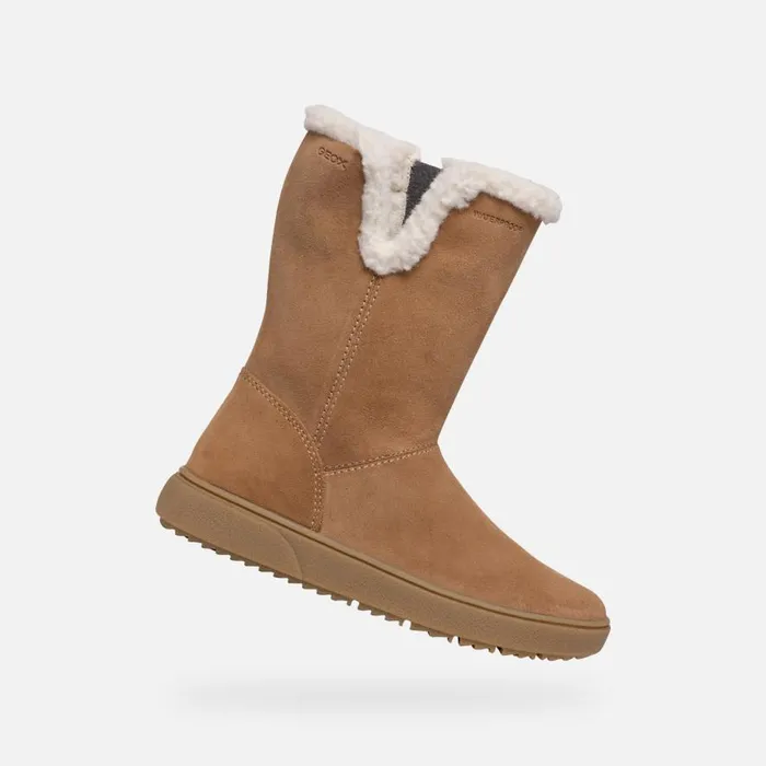 Geox Ankle Boots THELEVEN GIRL Whisky Mid Calf Boots Whisky 8211 Kids