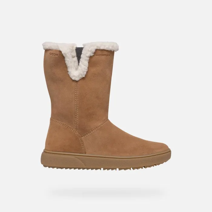 Geox Ankle Boots THELEVEN GIRL Whisky Mid Calf Boots Whisky 8211 Kids