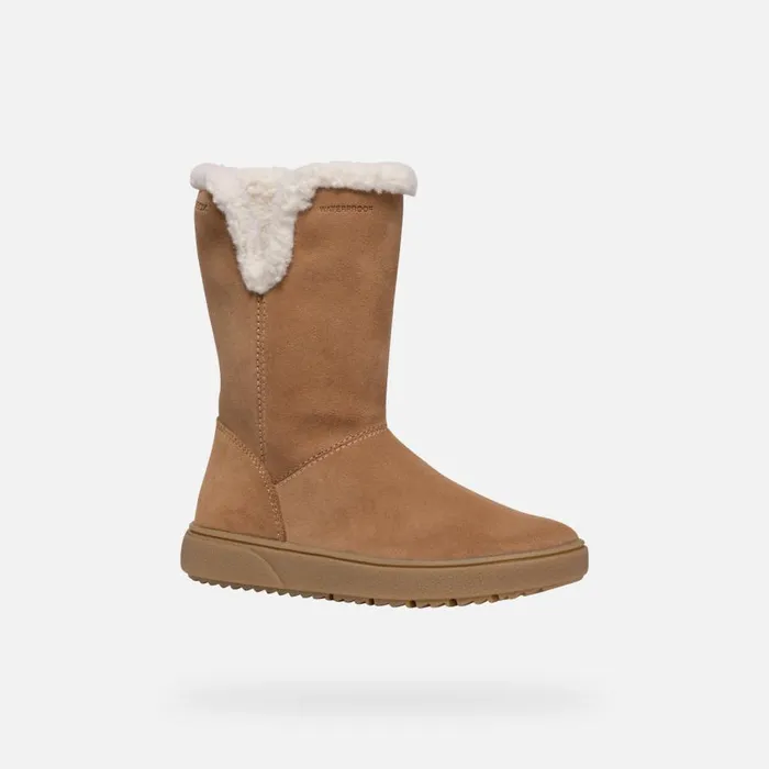 Geox Ankle Boots THELEVEN GIRL Whisky Mid Calf Boots Whisky 8211 Kids