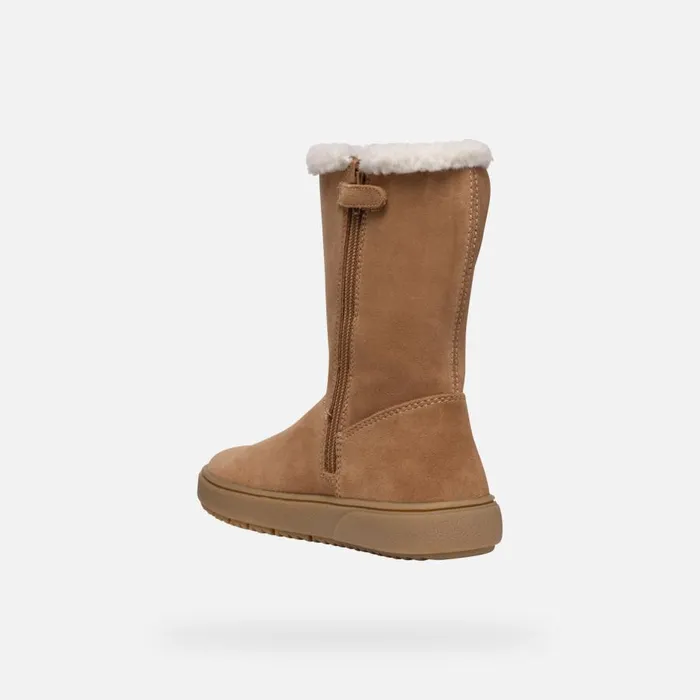 Geox Ankle Boots THELEVEN GIRL Whisky Mid Calf Boots Whisky 8211 Kids
