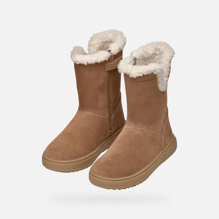Geox Ankle Boots THELEVEN GIRL Whisky Mid Calf Boots Whisky 8211 Kids