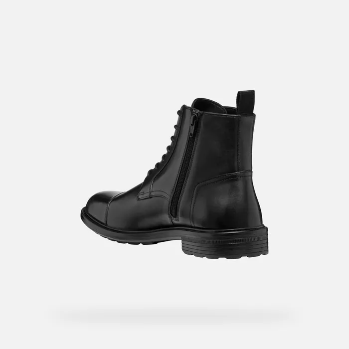 Geox Ankle Boots WALK PLEASURE MAN Black Ankle Boots With Laces Black 8211 Man
