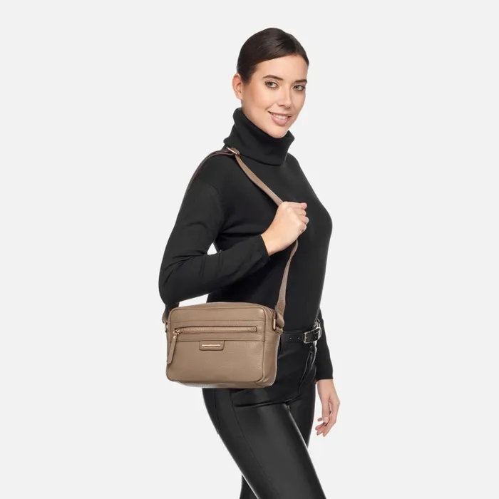 Geox Bags BLANDINE WOMAN Taupe Crossbody Bag Taupe 8211 Woman