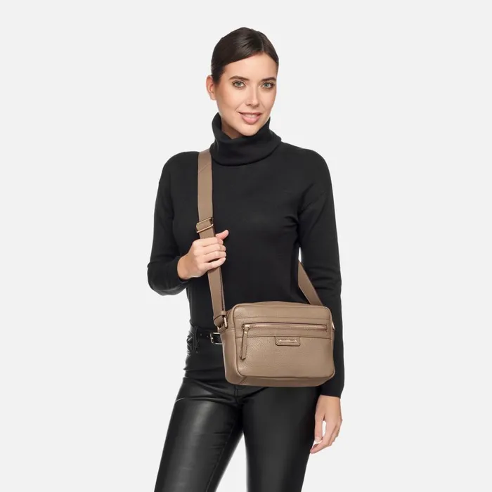 Geox Bags BLANDINE WOMAN Taupe Crossbody Bag Taupe 8211 Woman