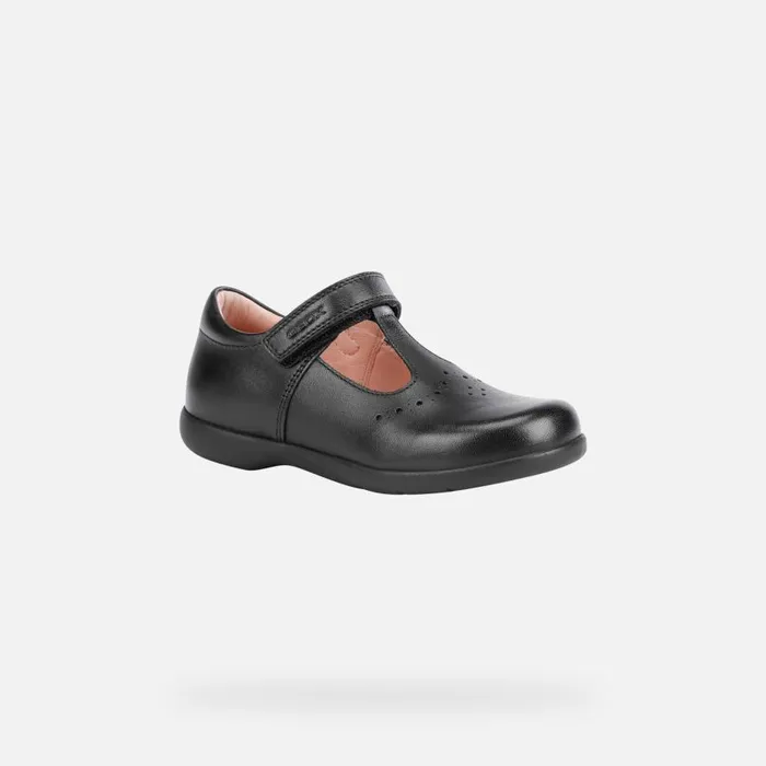 Geox Ballerinas NAIMARA Junior Girl039s Leather Ballerina Flats Online Black 8211 Kids