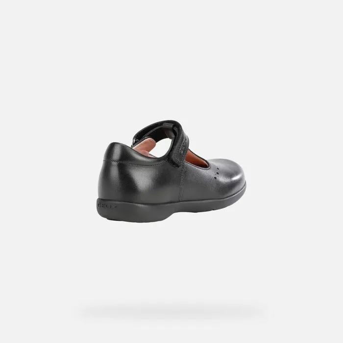 Geox Ballerinas NAIMARA Junior Girl039s Leather Ballerina Flats Online Black 8211 Kids