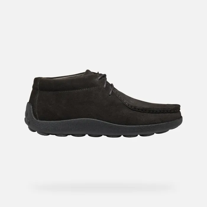 Geox Casual Shoes SPHERICA EC14 MAN Dark Coffee Suede Loafers Dark Coffee 8211 Man