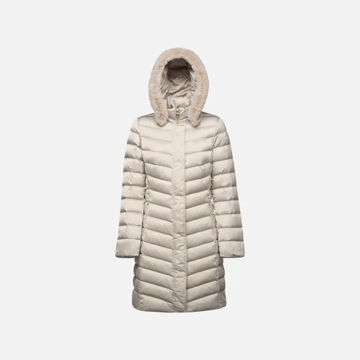 Geox Down Jackets BETTANIE WOMAN String Fulllength Quilted Coat String 8211 Woman Geox Down Jackets BETTANIE WOMAN String Fulllength Quilted Coat String 8211 Woman