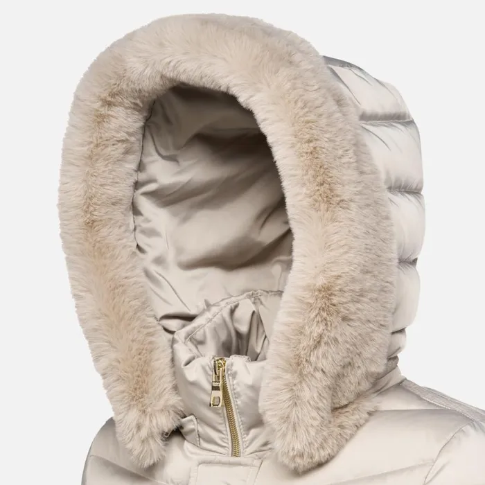 Geox Down Jackets BETTANIE WOMAN String Fulllength Quilted Coat String 8211 Woman