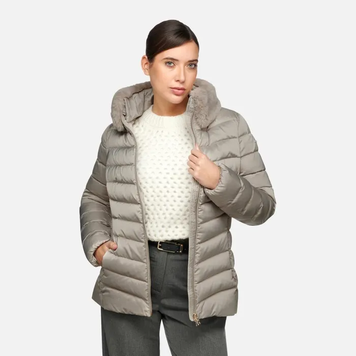 Geox Down Jackets BETTANIE WOMAN String Short Down Jacket String 8211 Woman