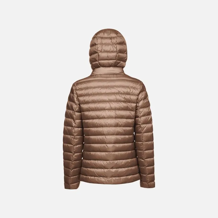 Geox Down Jackets JAYSEN WOMAN Partridge Short Down Jacket Partridge 8211 Woman