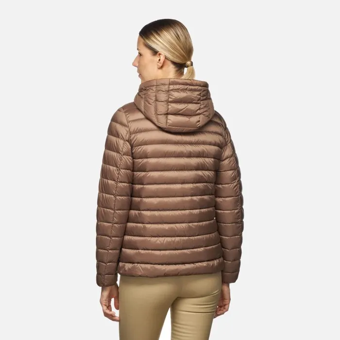 Geox Down Jackets JAYSEN WOMAN Partridge Short Down Jacket Partridge 8211 Woman
