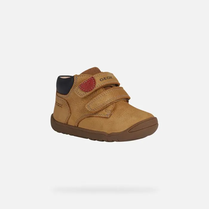 Geox First Steps MACCHIA C Sneakers With Straps Biscuit Baby Geox Biscuit 8211 Kids